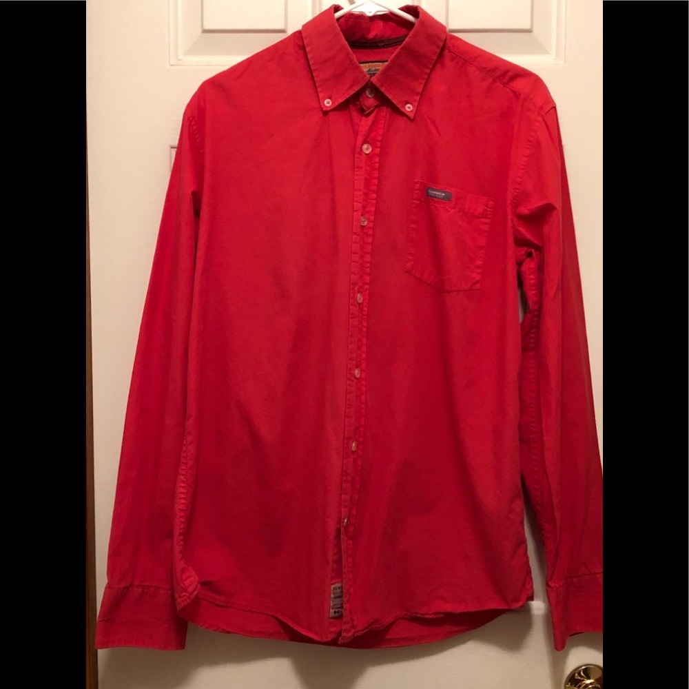 Orange Button-Down Hummer Shirt